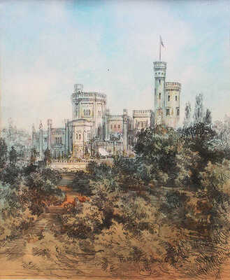 Шарлемань Адольф Иосифович. Пейзаж с замком